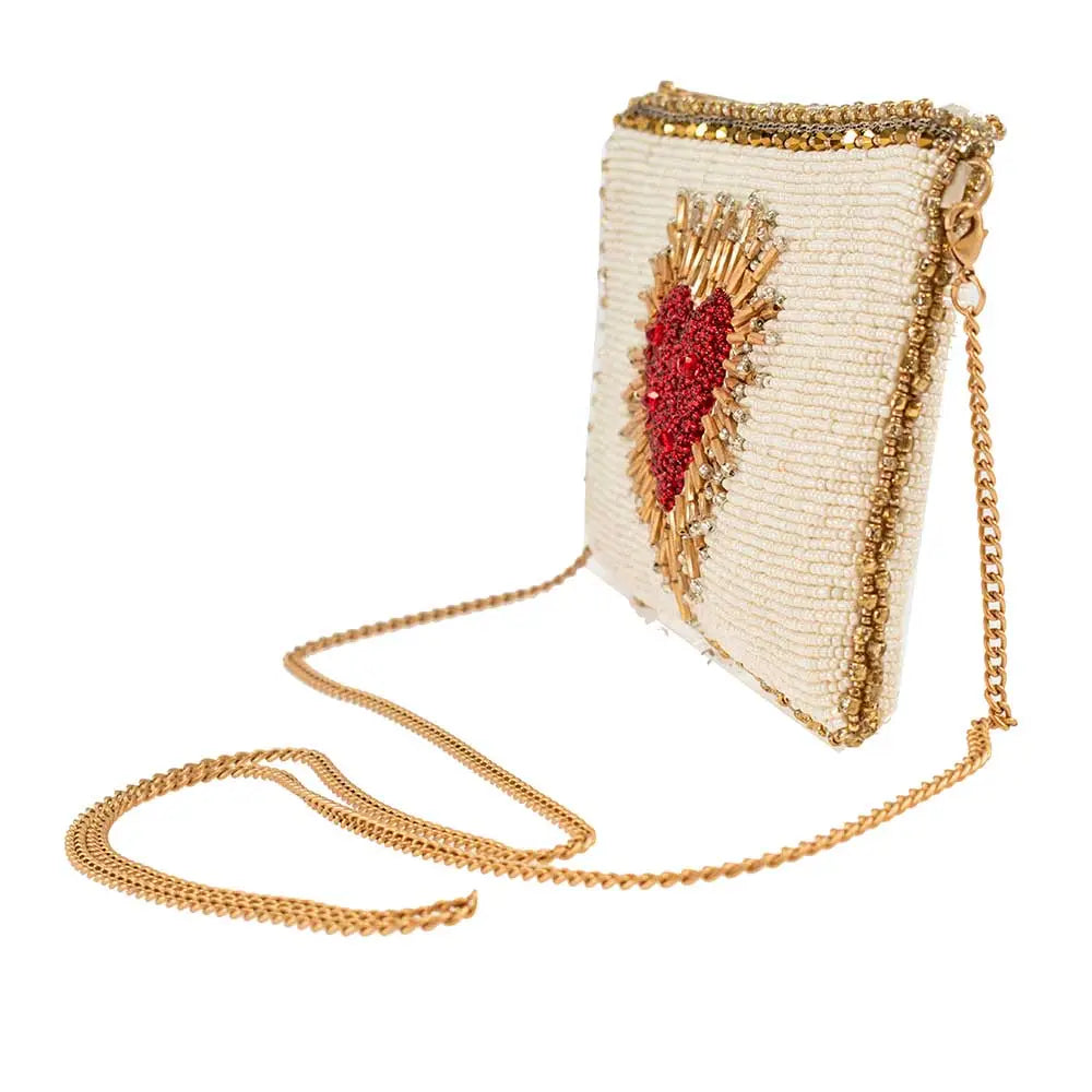 Heart Burst Hand-Beaded Bag