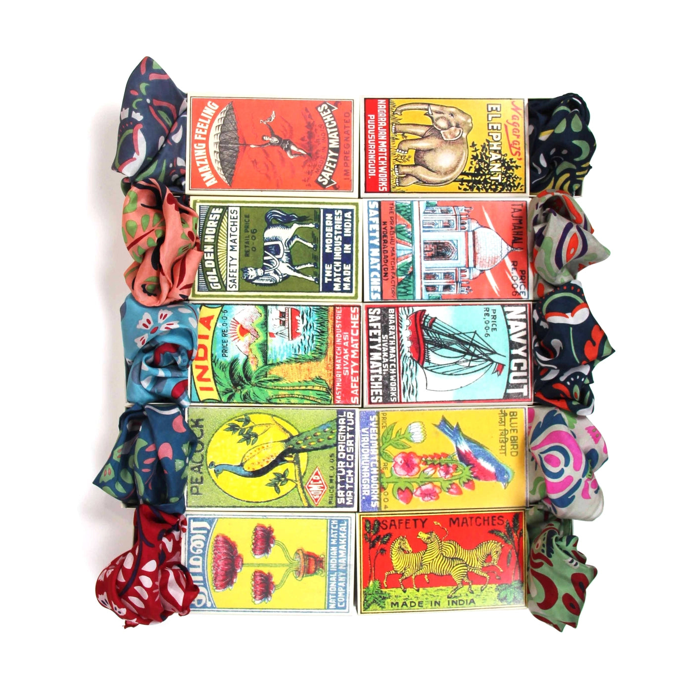 Mini Yulia Red Silk Scarf