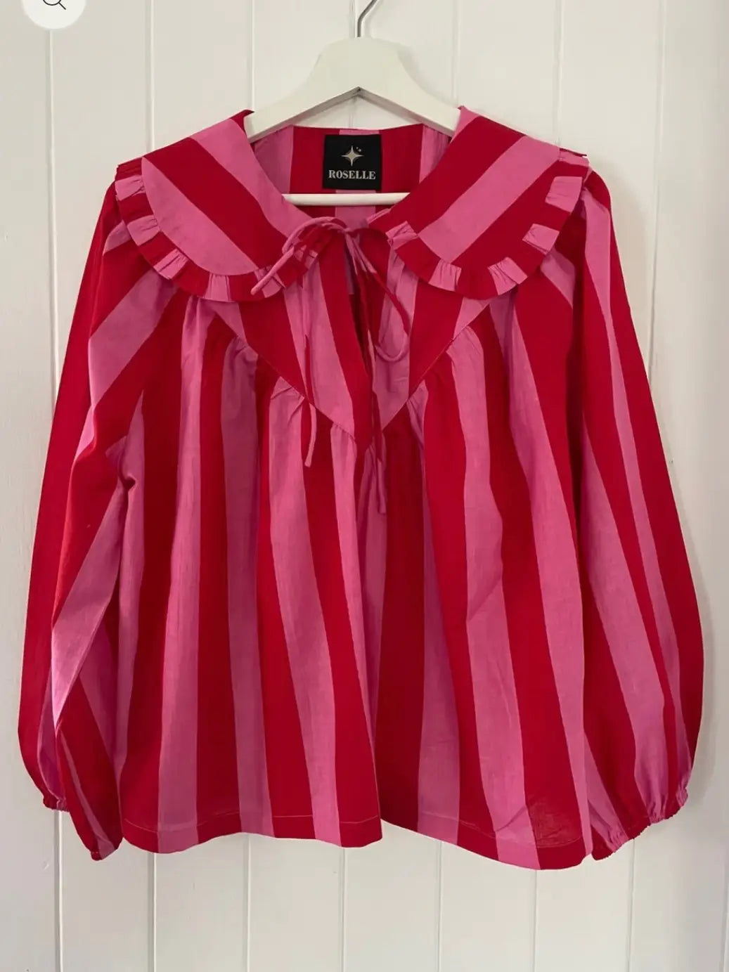 Lala Blouse - Pink & Red Stripe