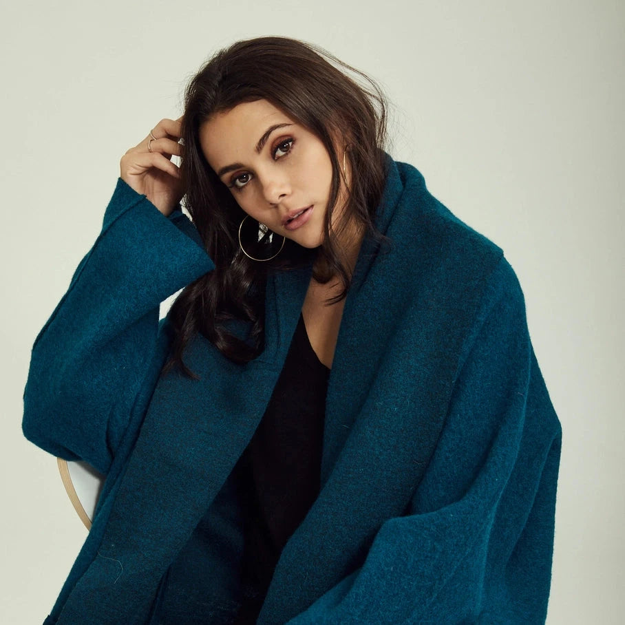 Wool Coat - Duck Blue