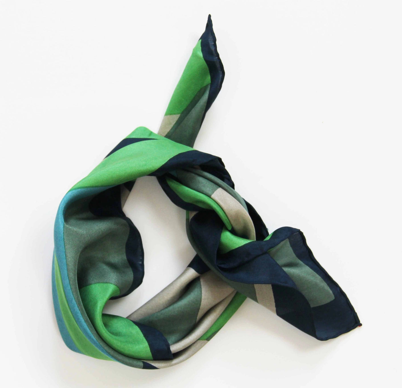 Mini Vivaro Green Green Silk Scarf