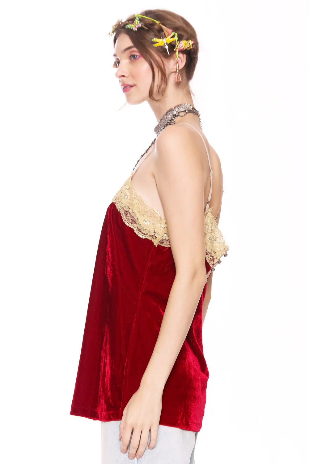 Velvet Dreams Cami - Red