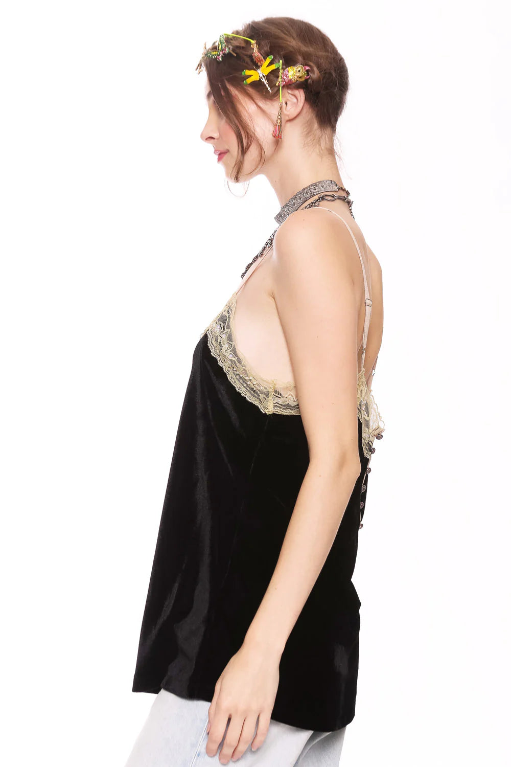 Velvet Dreams Cami - Black