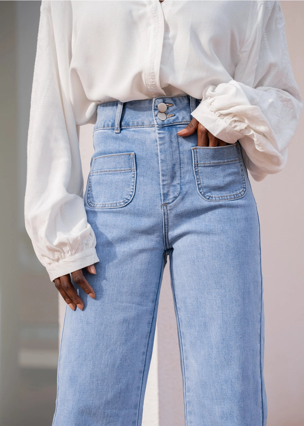 Elena Flare Jeans - Light Blue