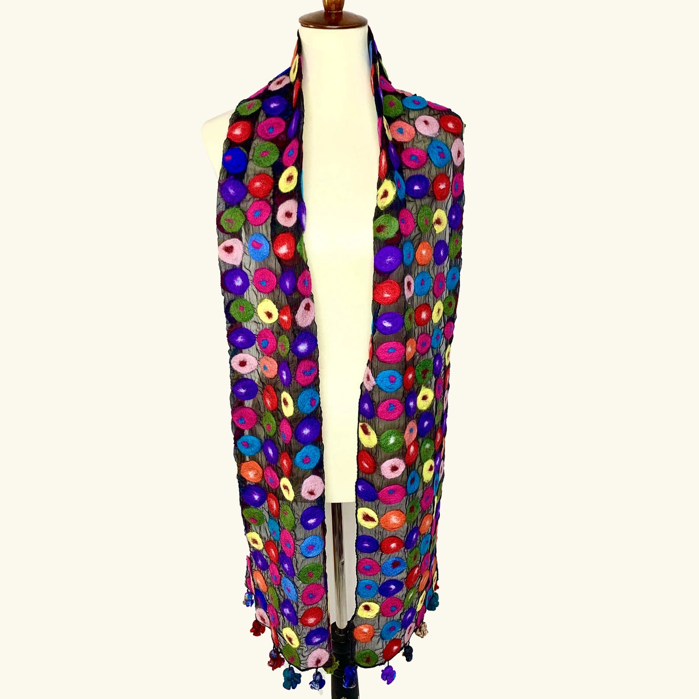 Polka Dot Multi-Coloured Scarf