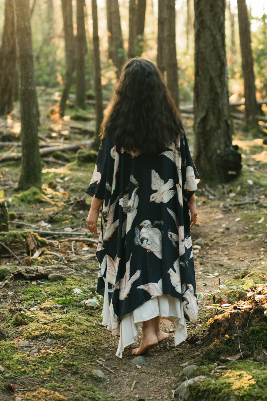 Midnight Dove Goddess Duster