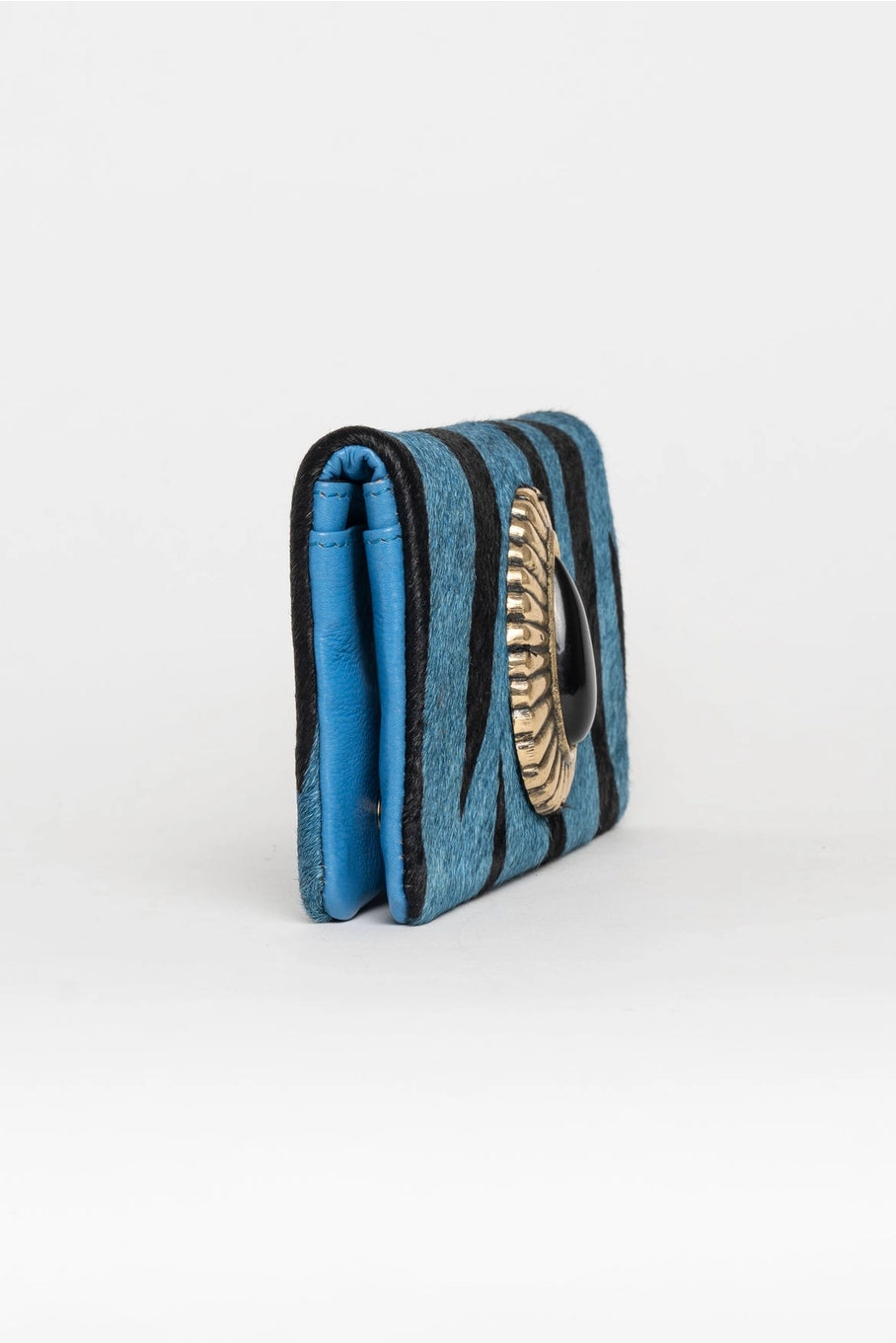 Blue Zebra Jewel Purse