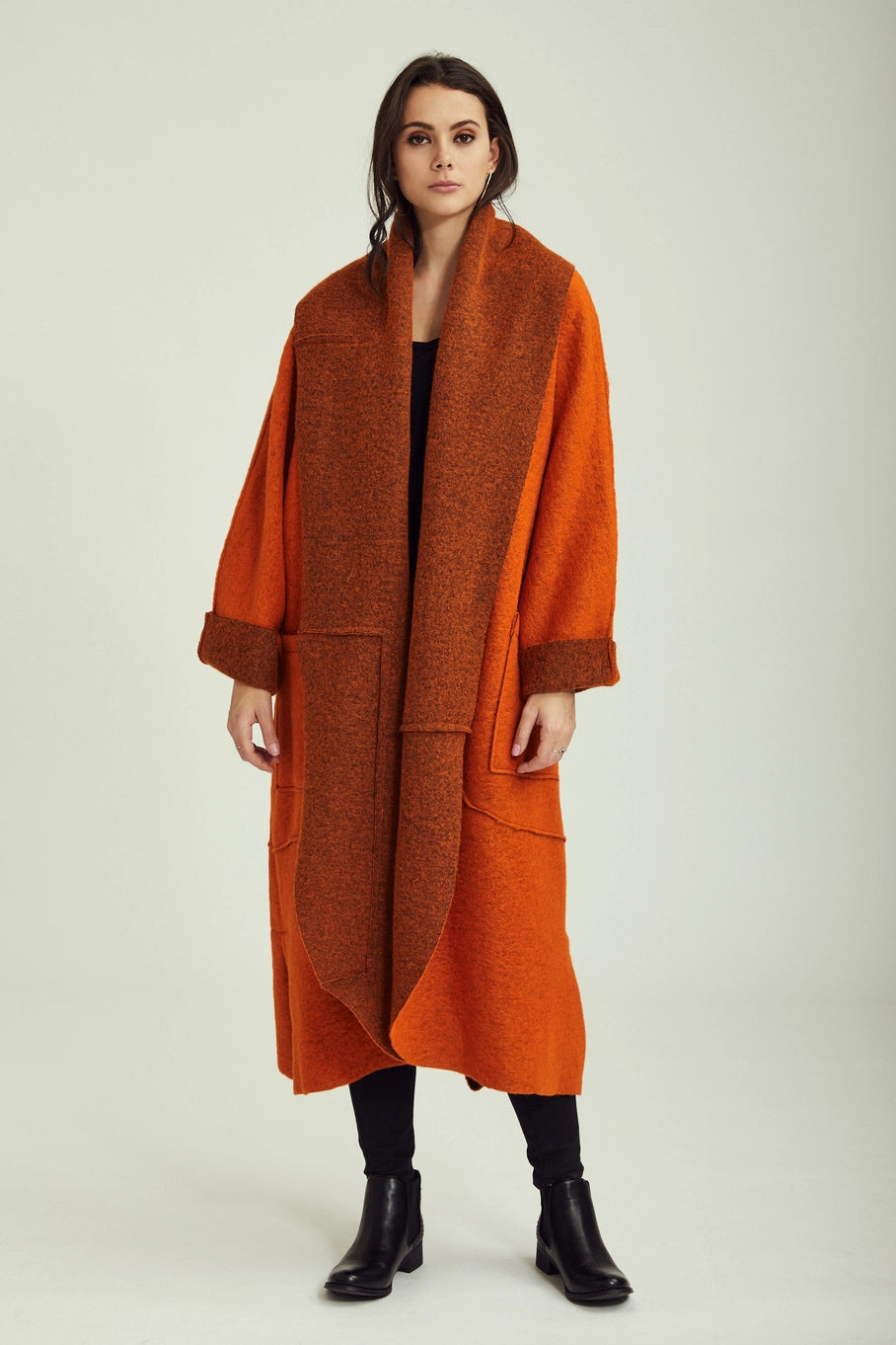 Wool Coat - Rust