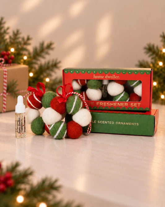 Festive Fresheners - Stripes - Reusable Scented Ornaments