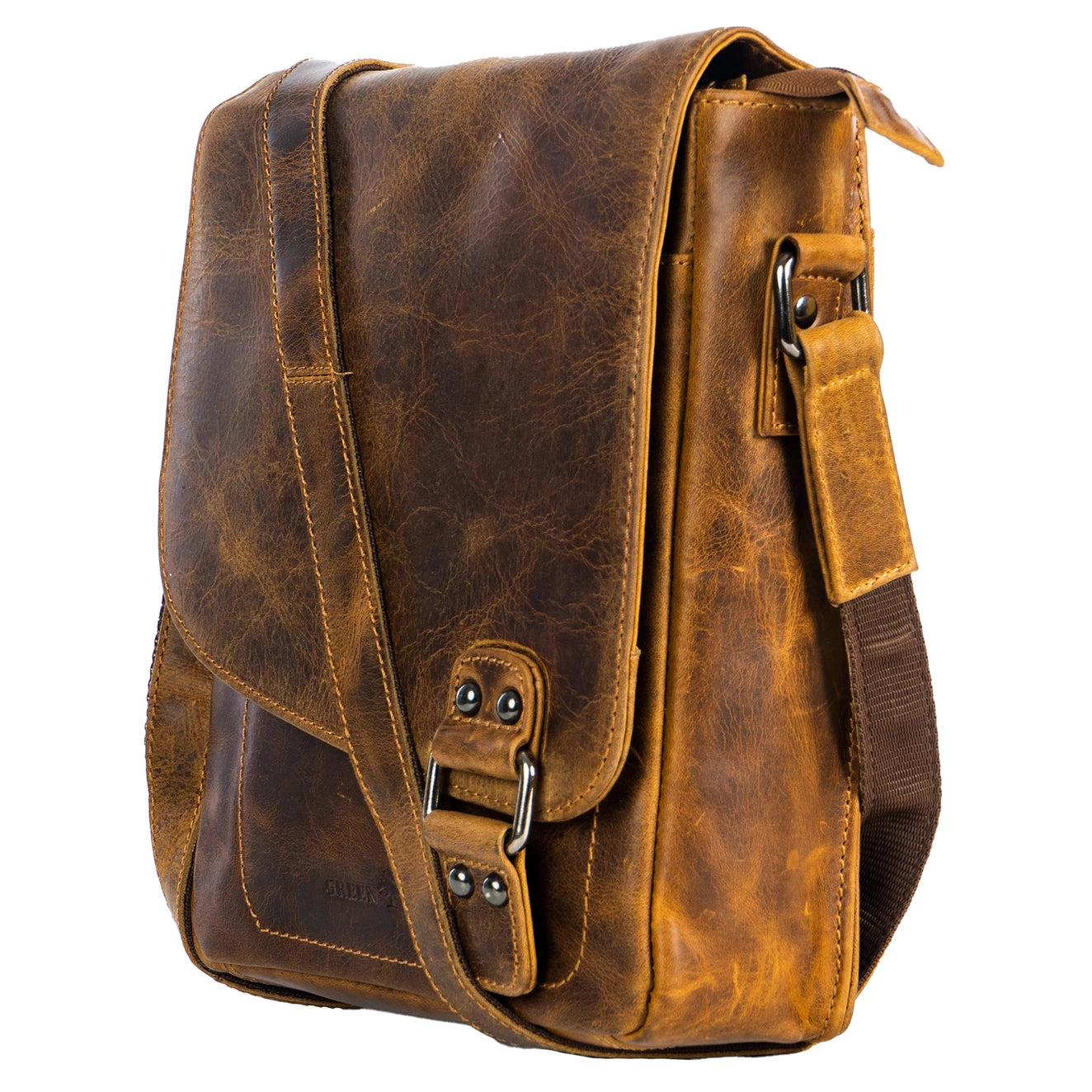 Leather Shoulder Bag Camel - Hobart