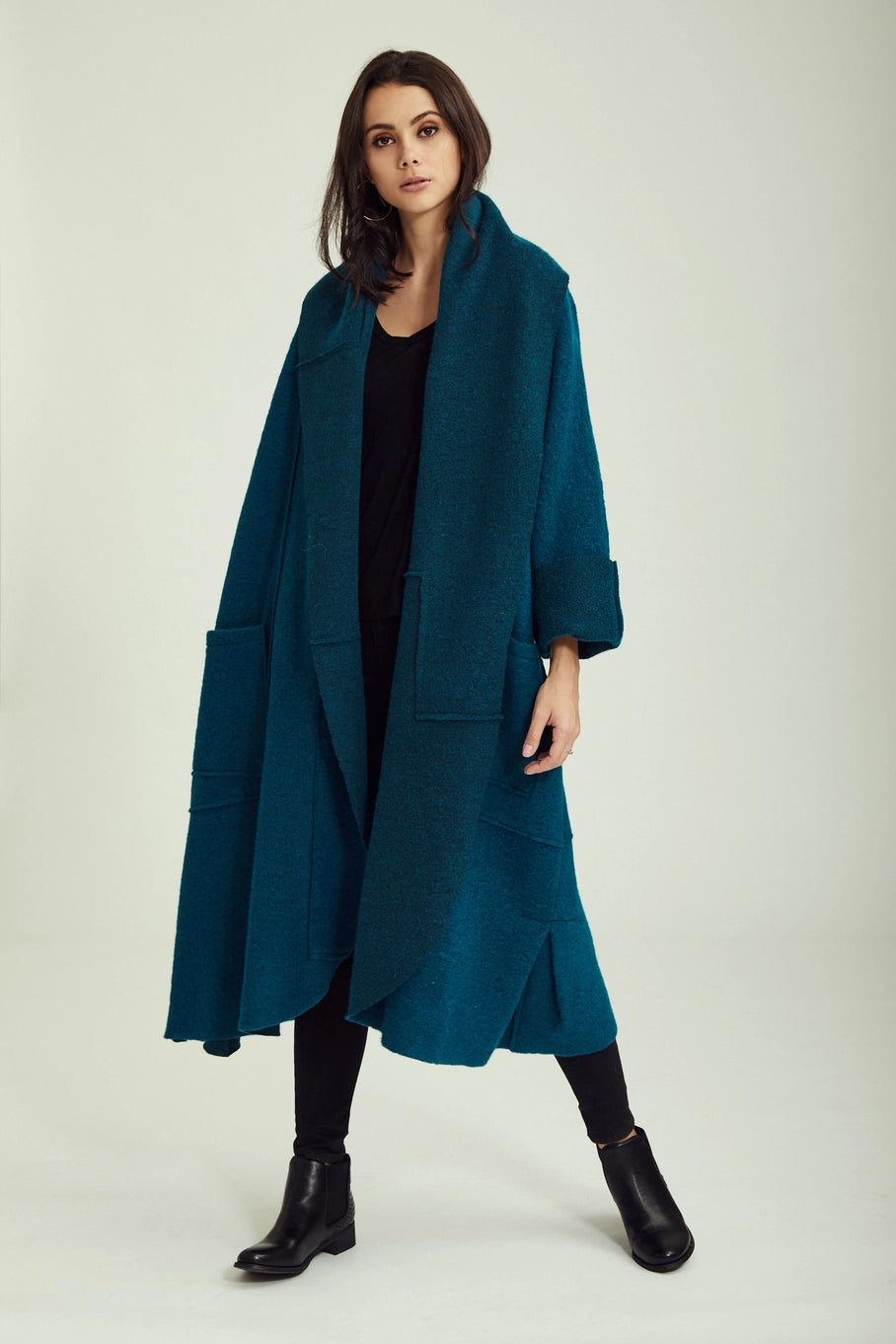 Wool Coat - Duck Blue