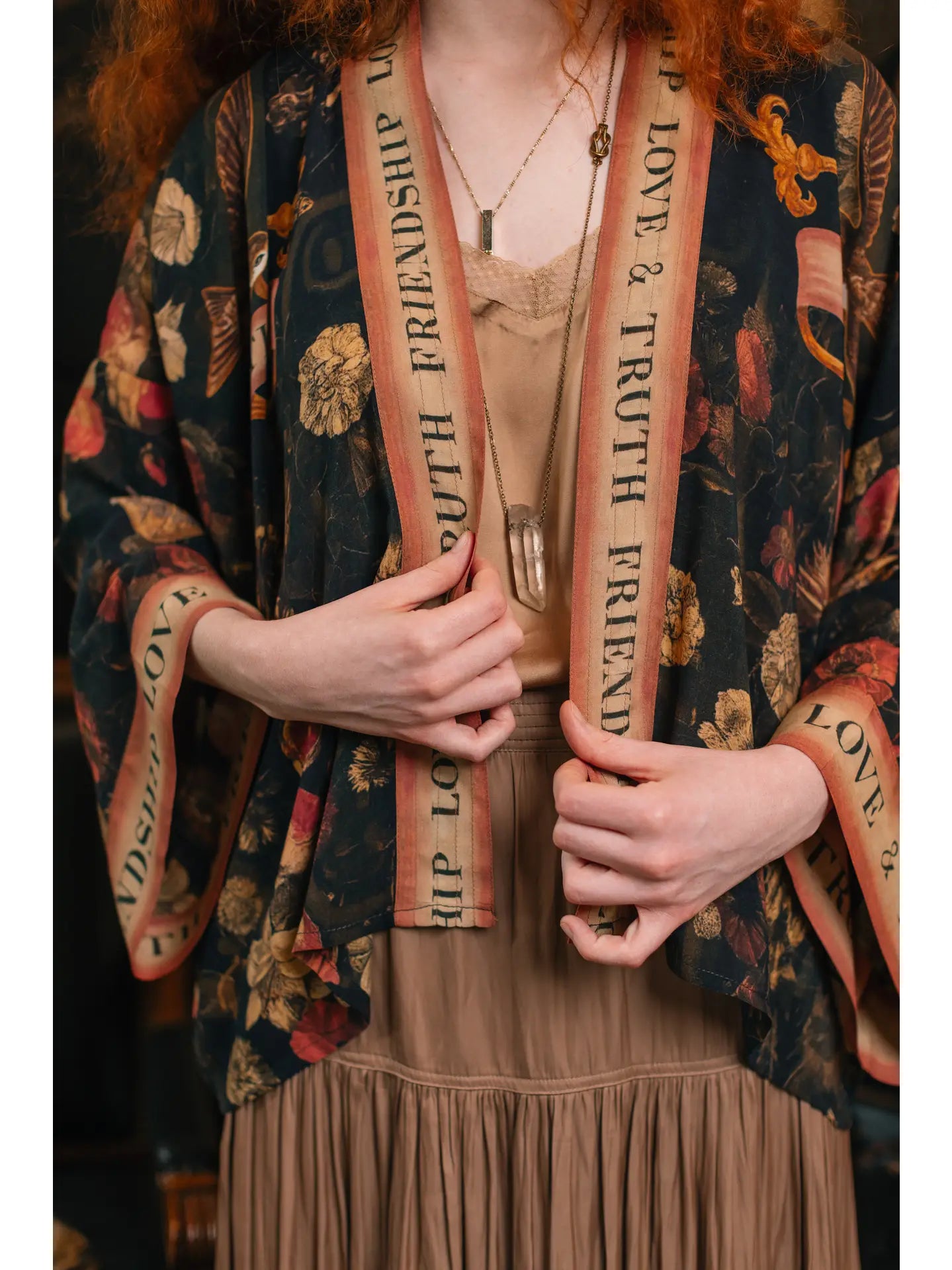 Heart of Gold Cropped Kimono