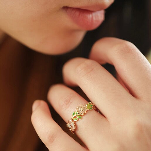 Enamel Flower Ring