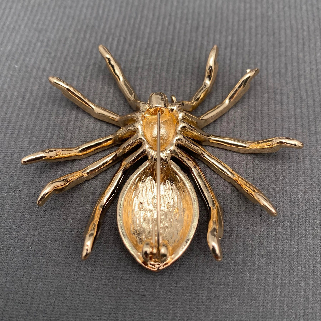 Rhinestone Enamel Spider Brooch