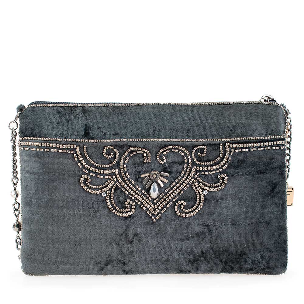 Night Light Hand-Beaded Crossbody Handbag