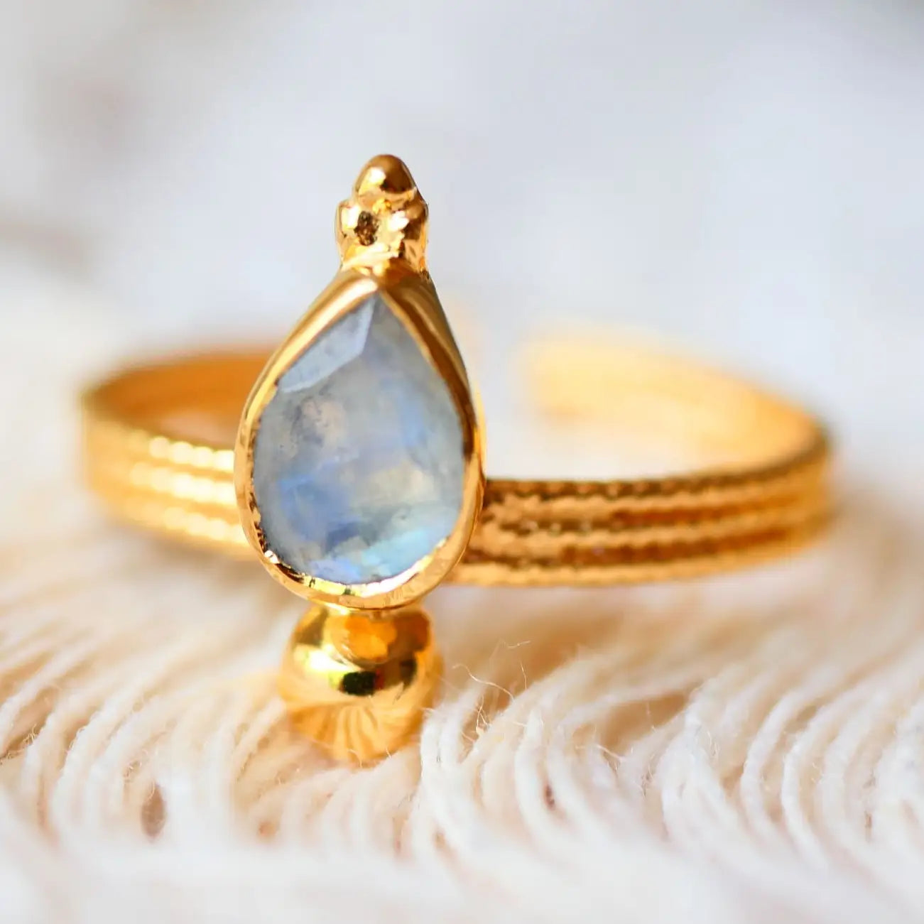 Soma Adjustable Moonstone Ring – Moonlight