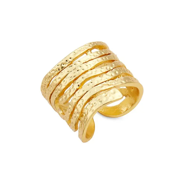 Artistic Swirling Ring (Gold)