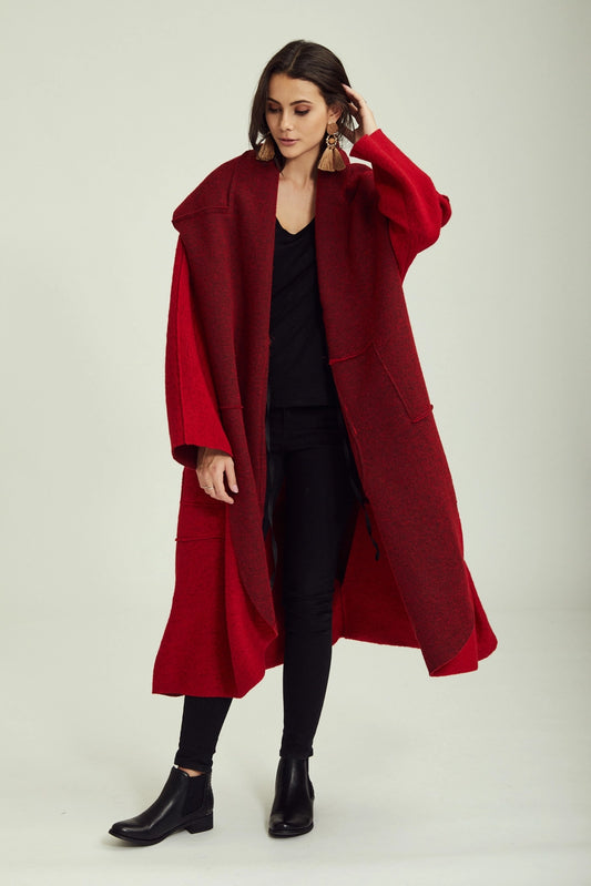 Wool Coat - Red