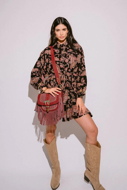 Milano Burgundy Crossbody Bag