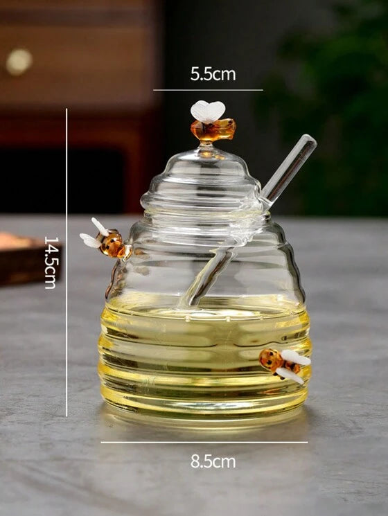 Glass Honey Pot