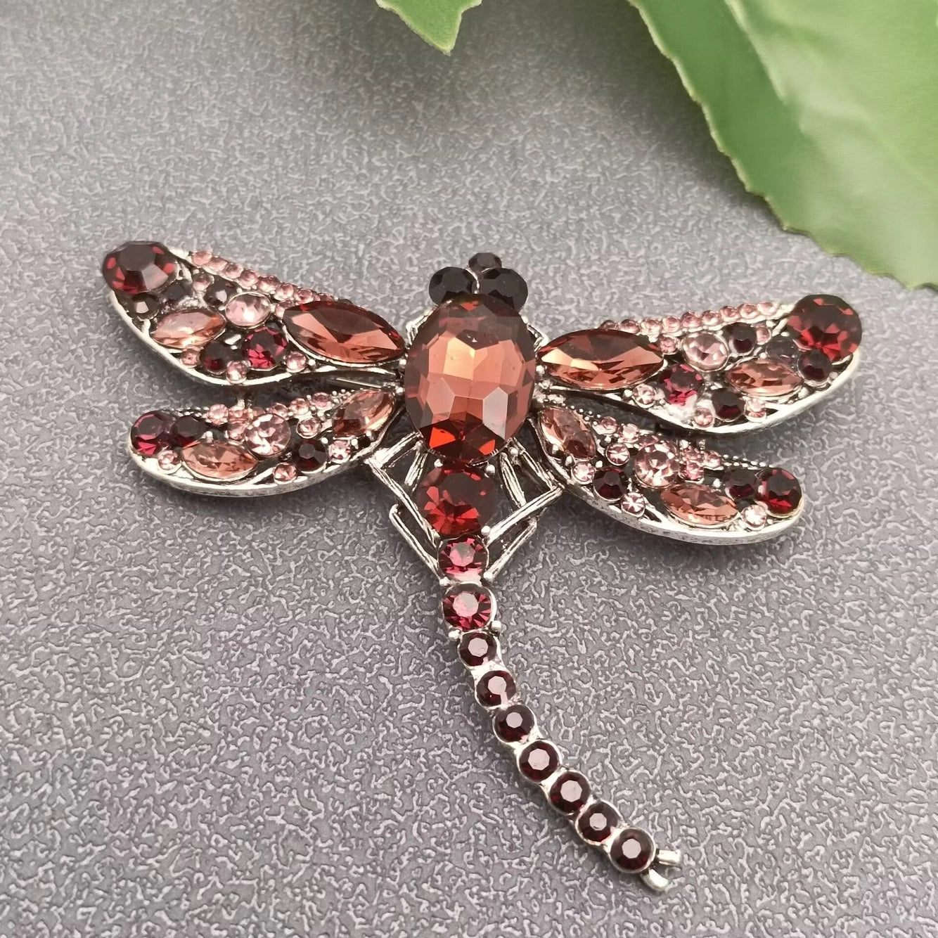 Rhinestone Dragonfly Brooch (Small)