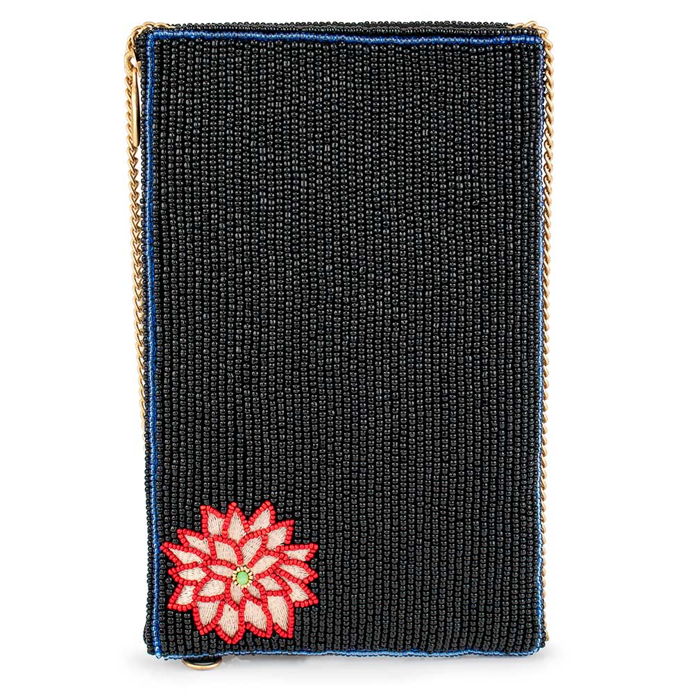 Ambrosia Floral Hand-Beaded Crossbody Bag