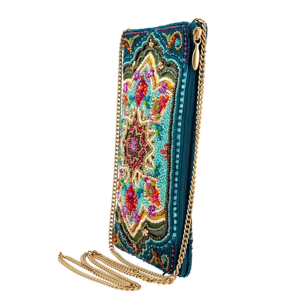 Venice Beaded Multi-Color Mosiac Hand-Beaded Crossbody Bag