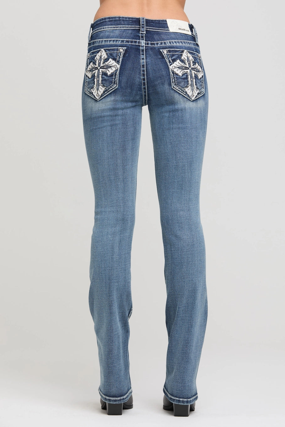 Cross Modify Mid-Rise Boot Cut Jeans 34"