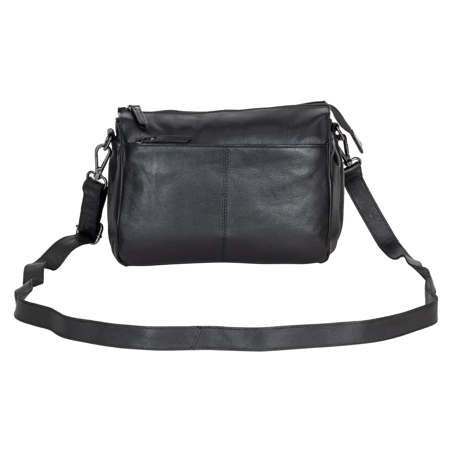 Leather Shoulder Bag June Black