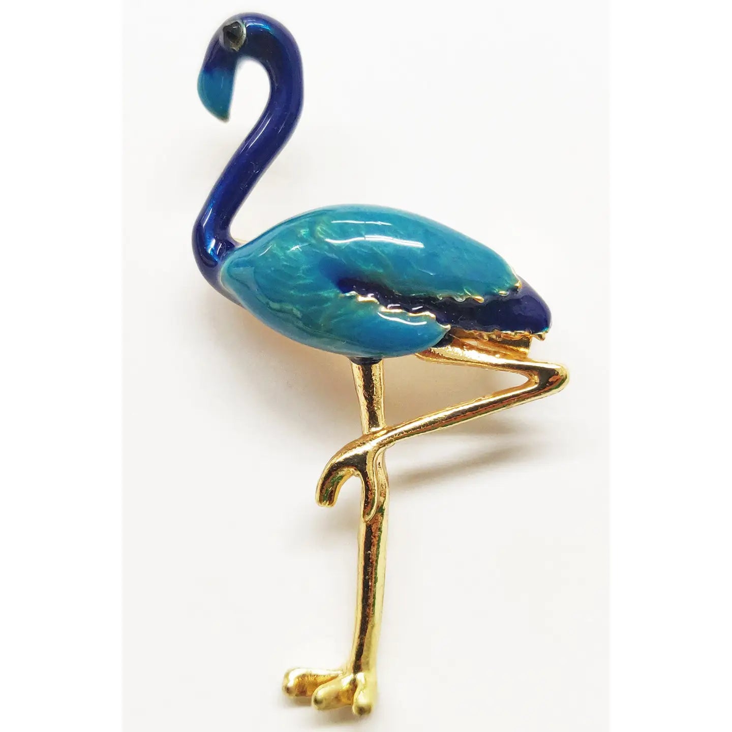 Aratta Flamingo Brooch (Blue)