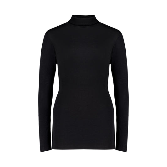 Merino Wool Skivvy - Black