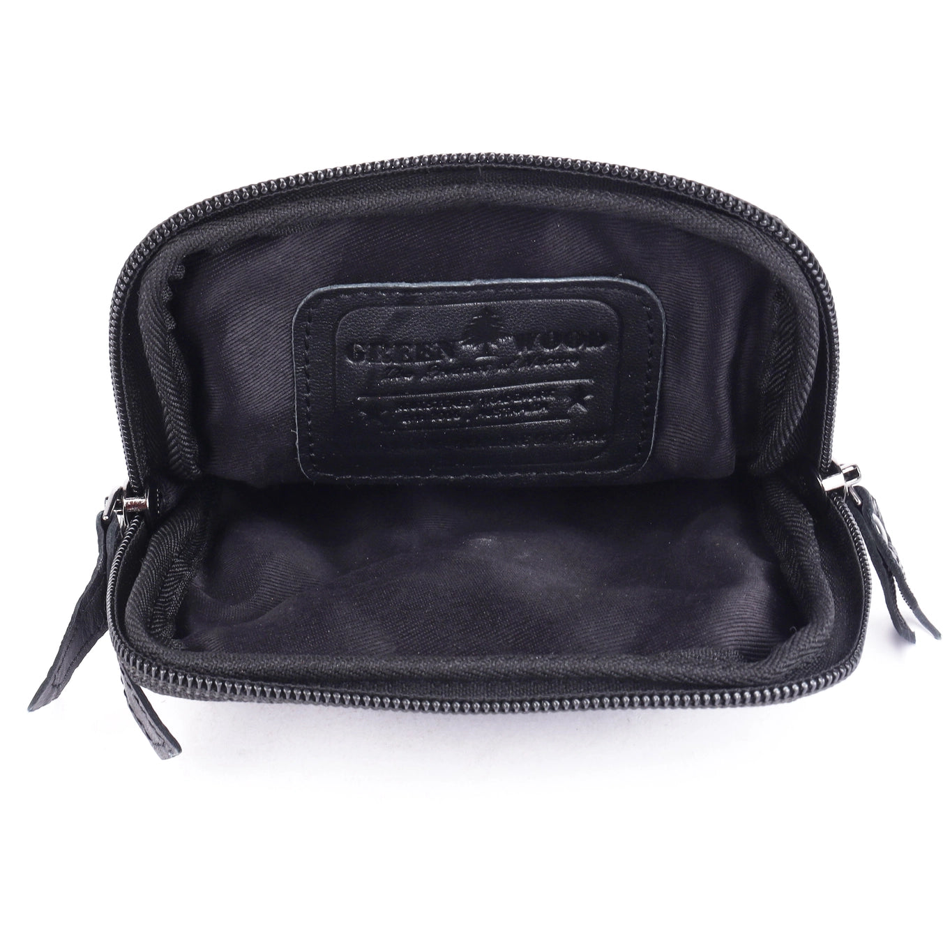 Cleo Black Leather Phone Crossbody Bag