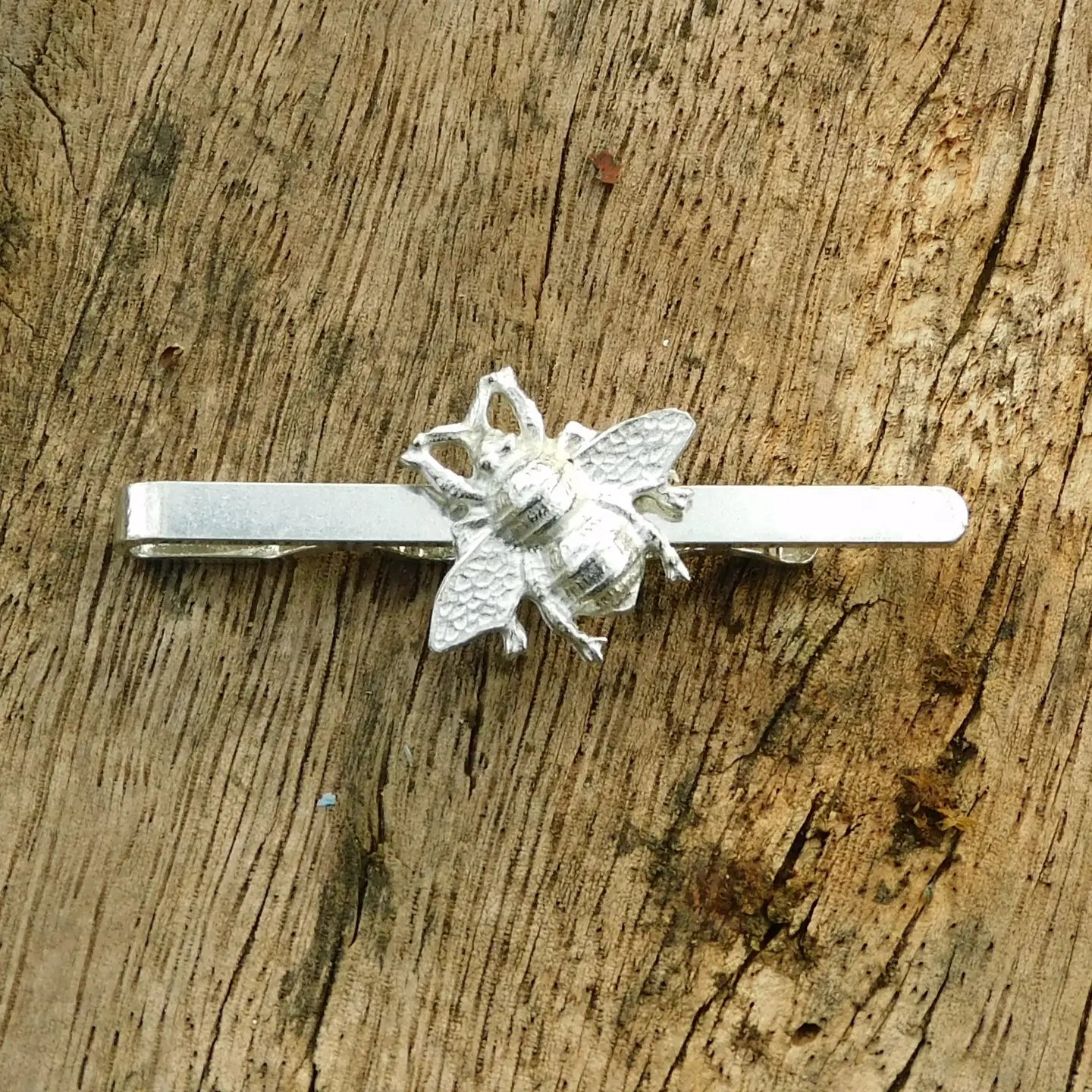 Bee Pewter Tie Clip