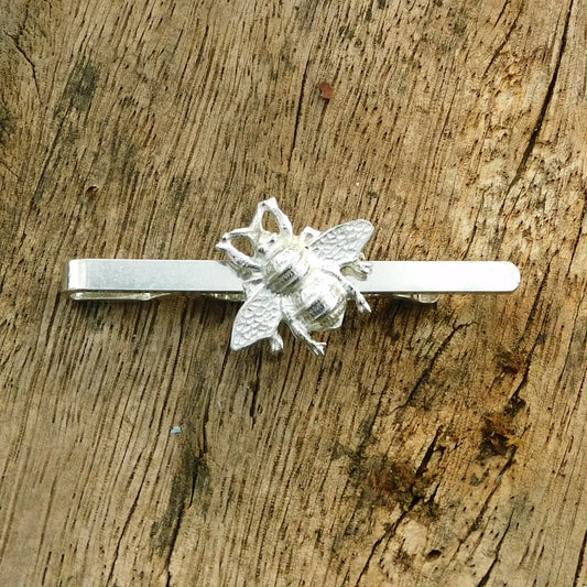 Bee Pewter Tie Clip