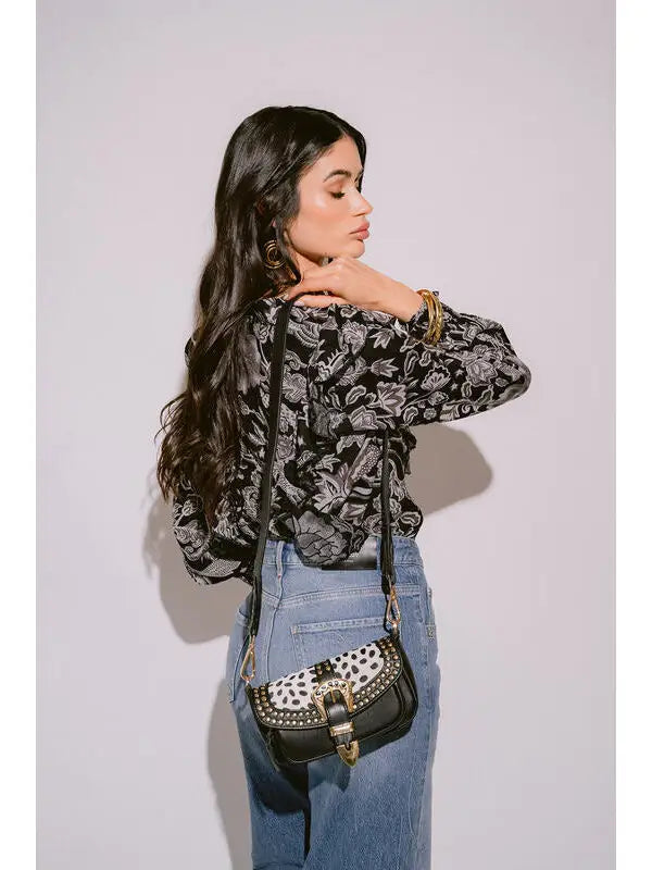 Verona Black & White Blouse