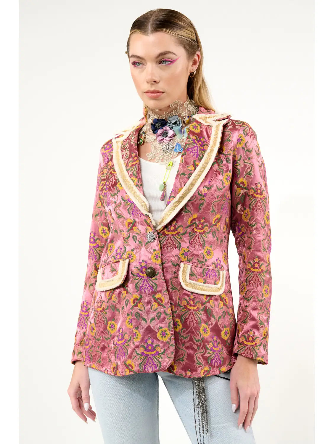 Renaissance Silk Jacquard Blazer