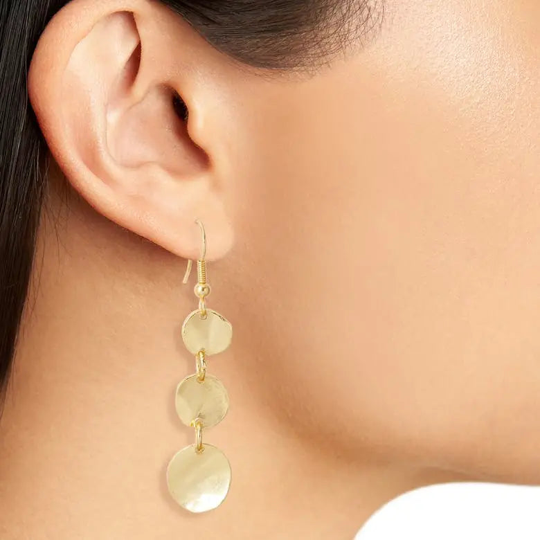 Coin Dangle Earrings - Gold