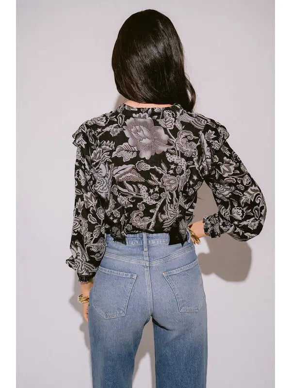 Verona Black & White Blouse