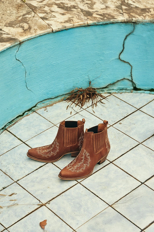 Dearling Ranch Booties in Brown
