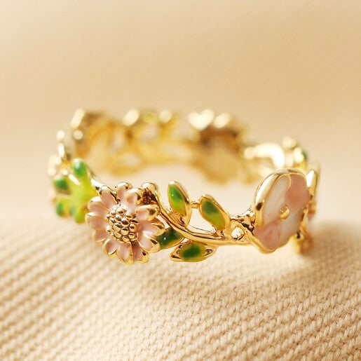 Enamel Flower Ring