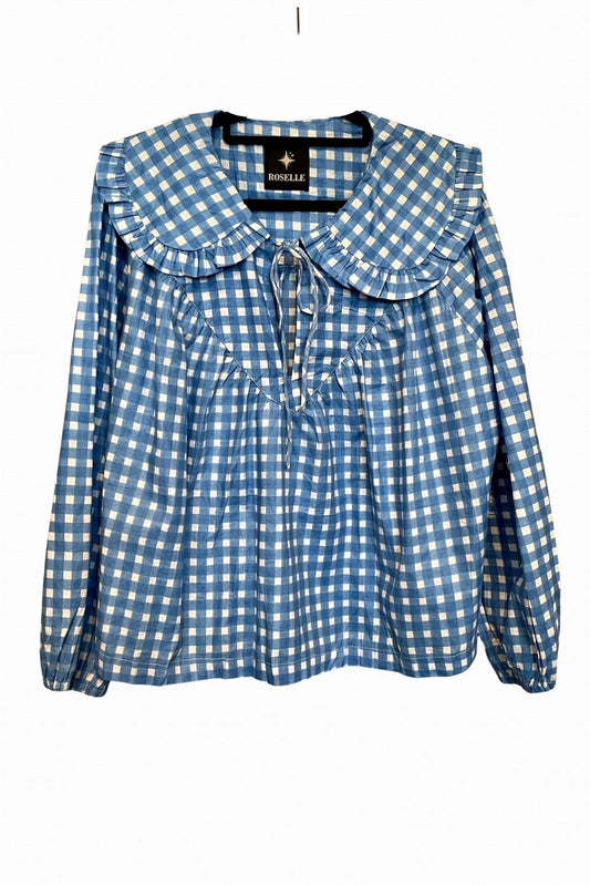 Lala Blouse - Little Blue Check