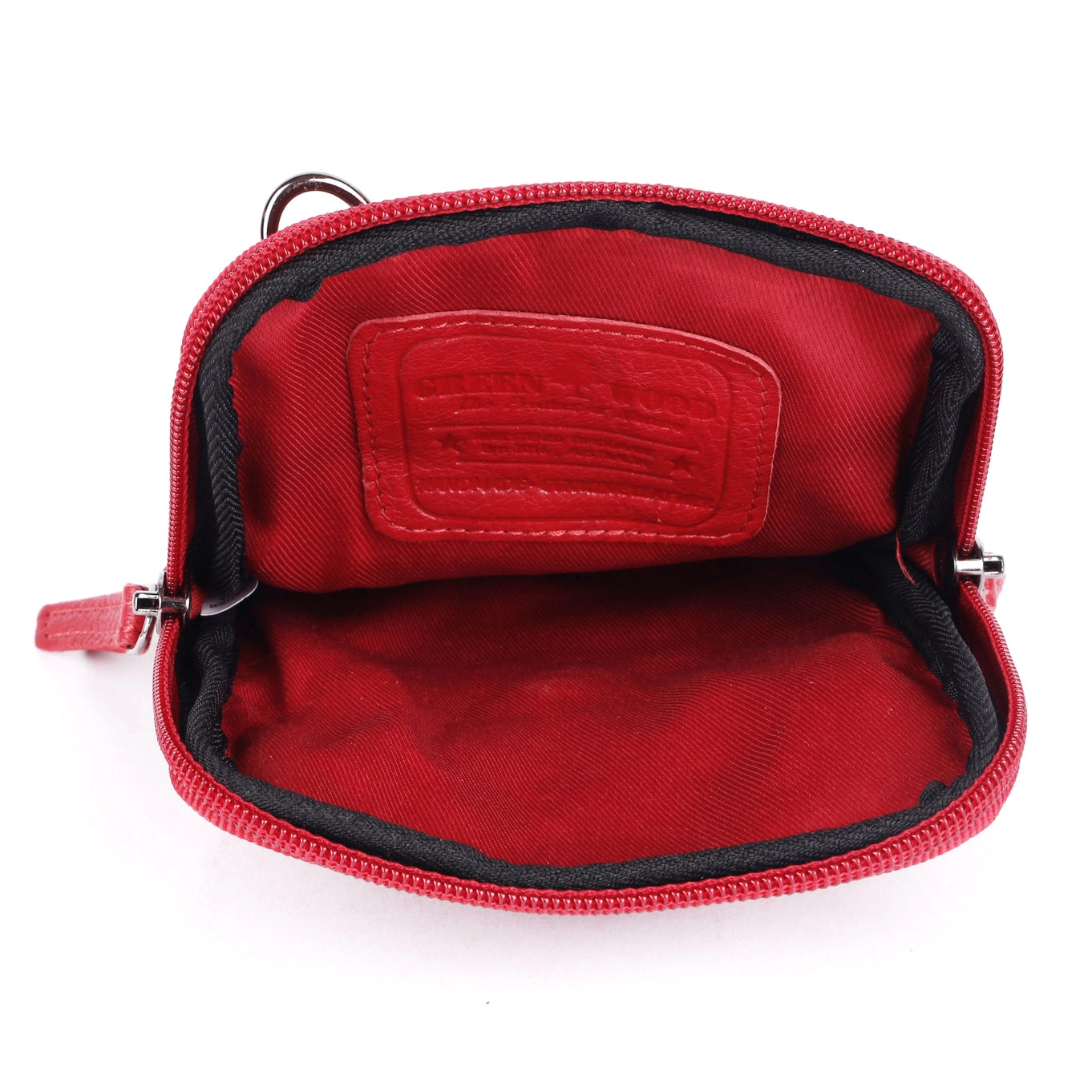 Cleo Red Leather Phone Crossbody Bag