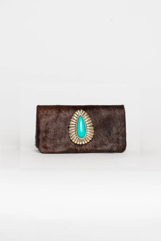 Brown Jewel Handbag