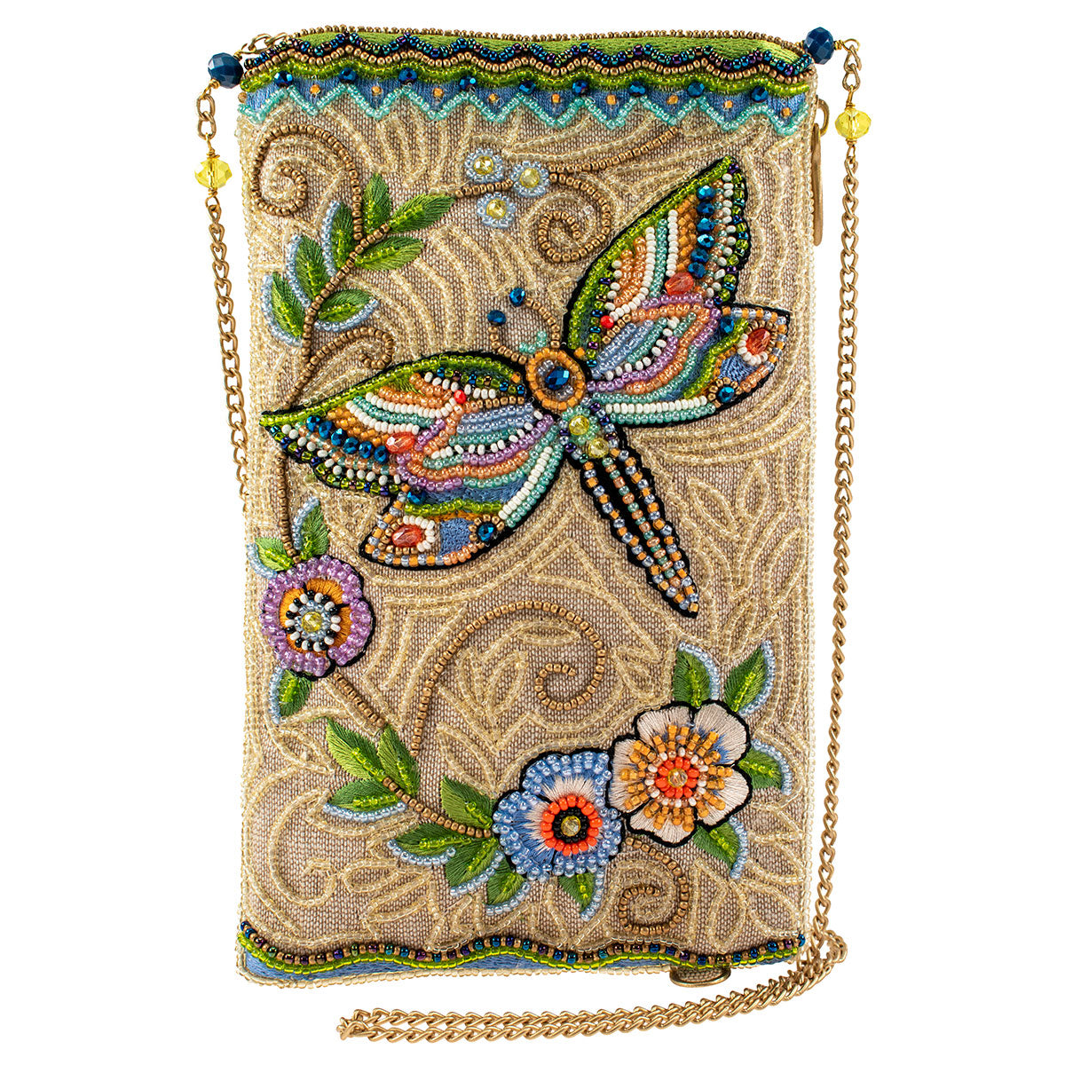 Soaring Spirit Hand-Beaded Crossbody Bag