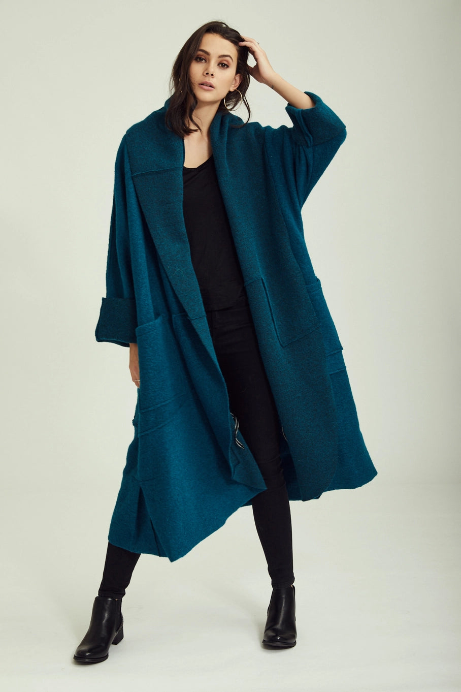 Wool Coat - Duck Blue