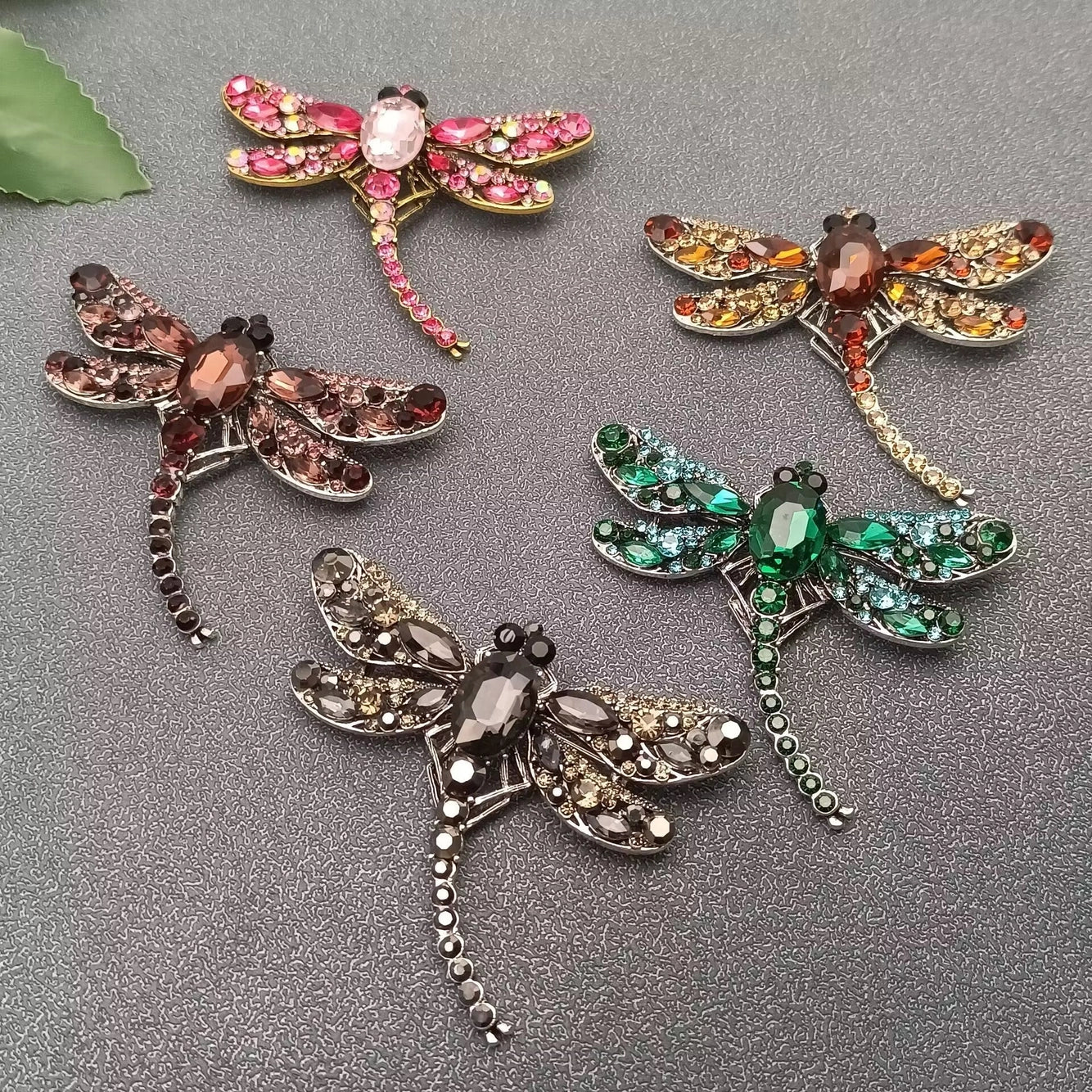 Rhinestone Dragonfly Brooch (Small)