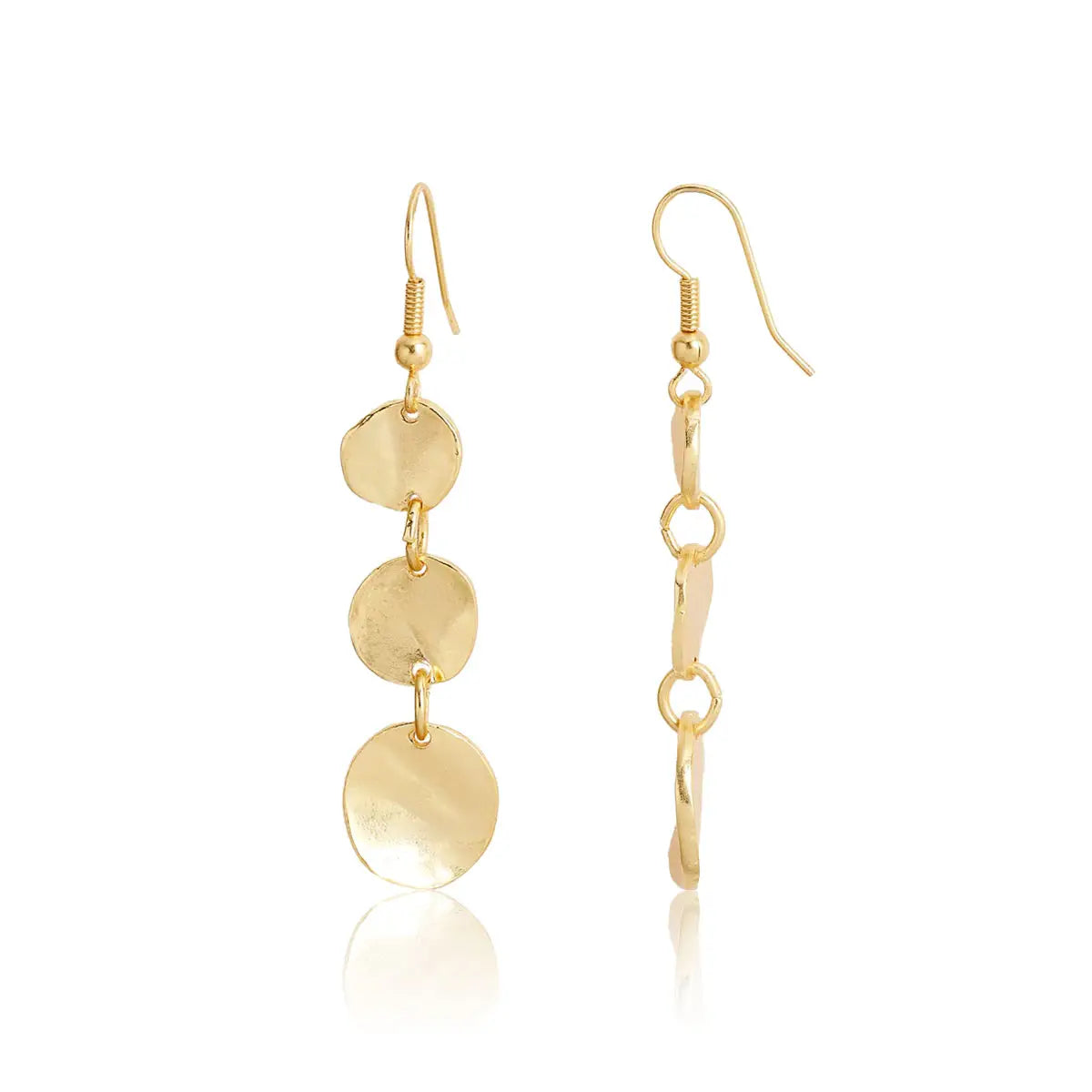 Coin Dangle Earrings - Gold