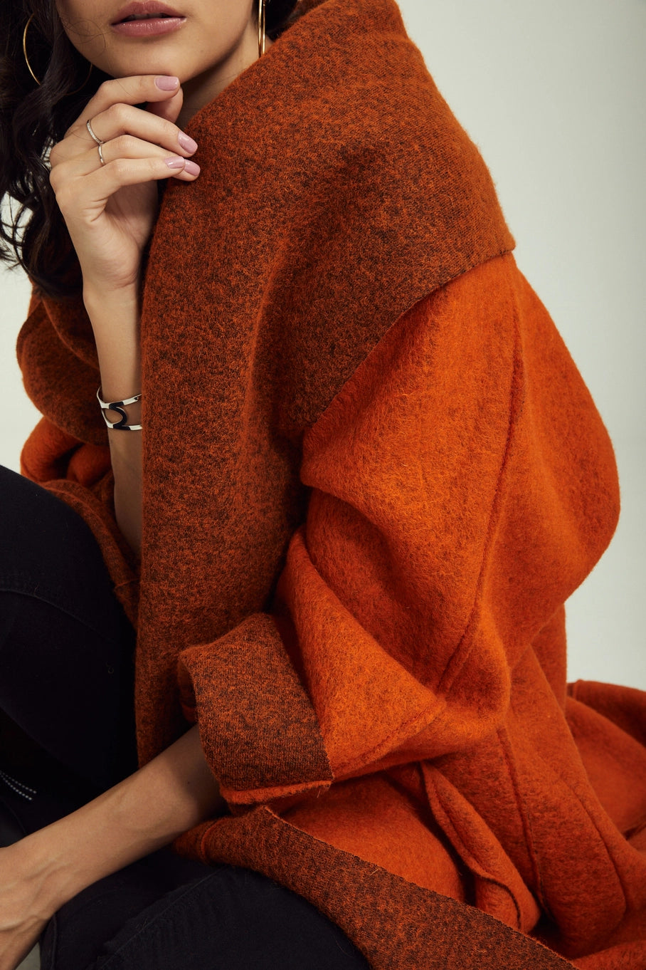 Wool Coat - Rust