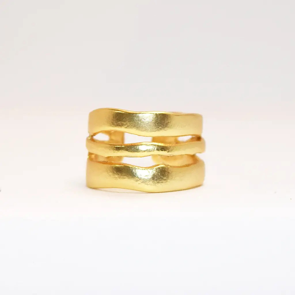 Wavy Line Ring (Gold)