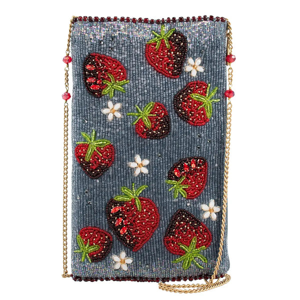 Strawberry Jam Hand-Beaded Bag